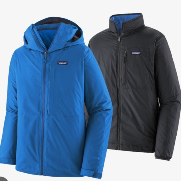 Patagonia Mens 3 in 1 Snowshot Jacket Blue XLarge NWT - Picture 2 of 15